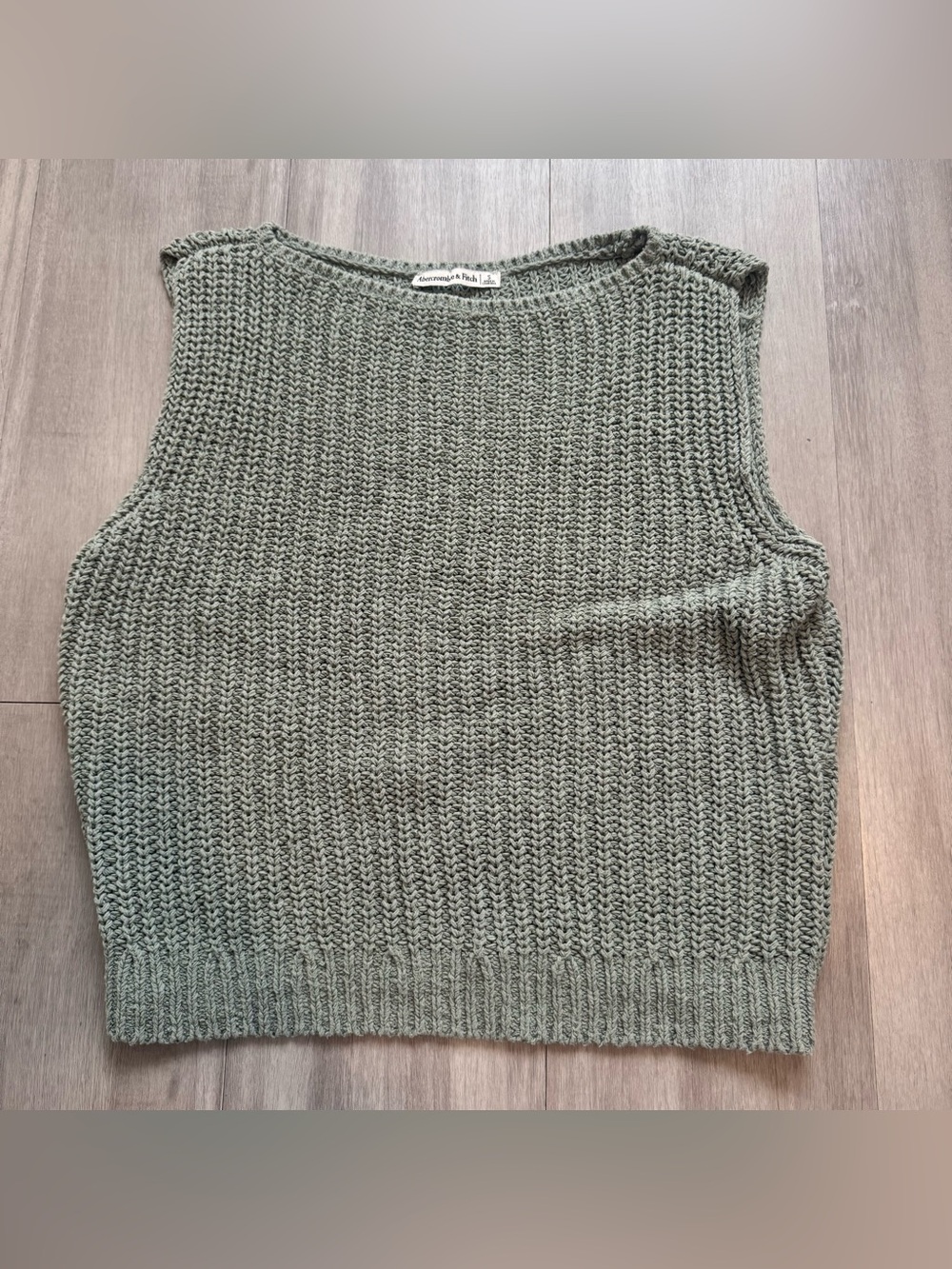 Abercrombie & Fitch green knit tank top in size S